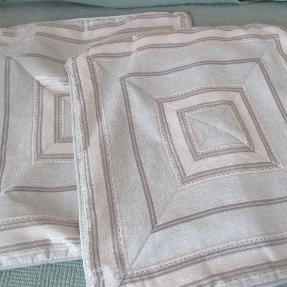 J. Queen Iceland Powder Blue European Pillow Shams set of 2 very lightly used
